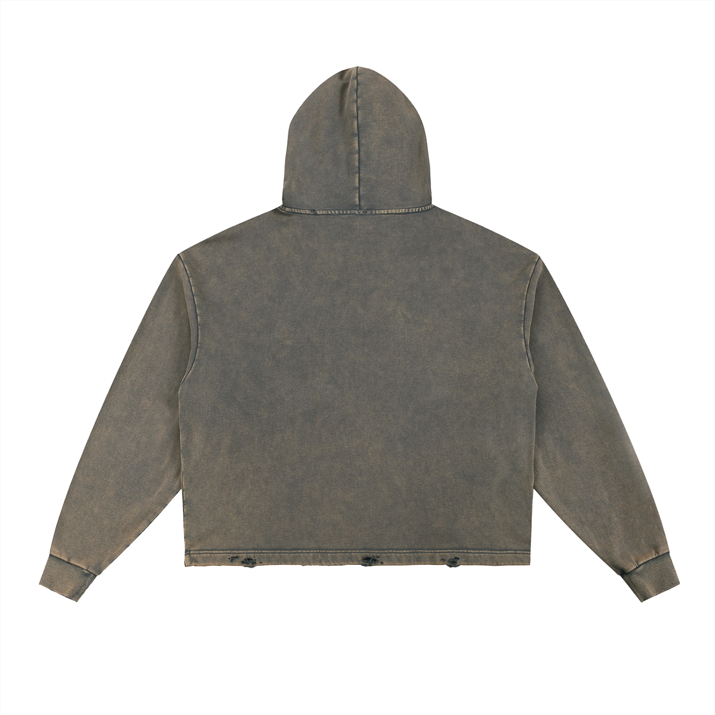 Inner Focus Vintage Washed Frayed-Hem Hoodie