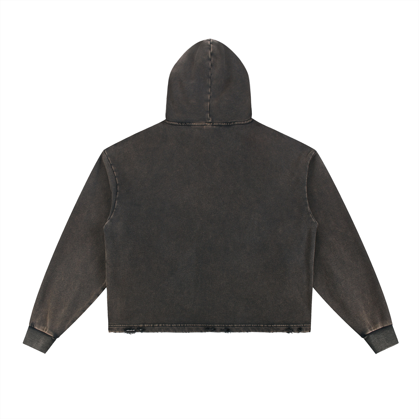 Inner Focus Vintage Washed Frayed-Hem Hoodie
