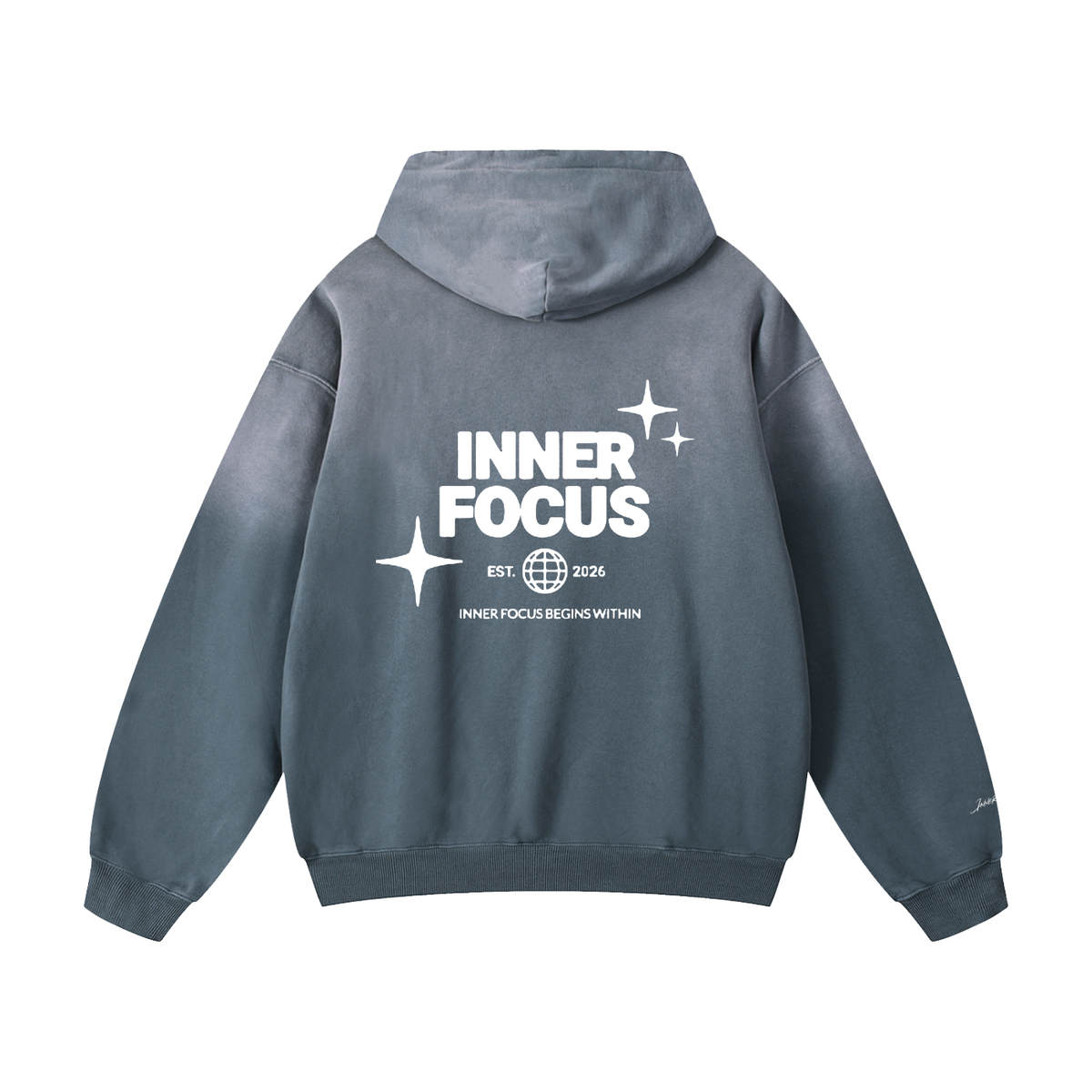 INNER FOCUS Heavyweight Sunfade Oversized Hoodie
