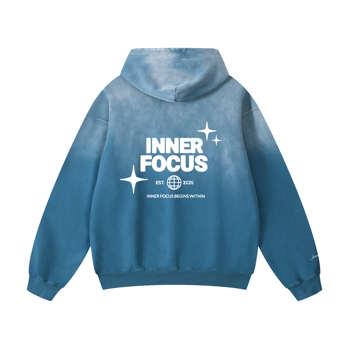 INNER FOCUS Heavyweight Sunfade Oversized Hoodie